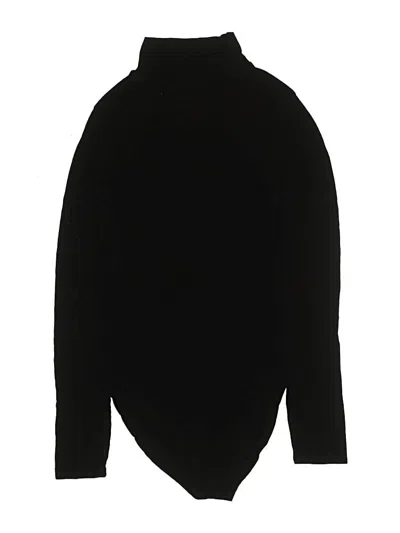 Pre-owned Assorted Brands Long Sleeve Top Black Turtleneck Tops