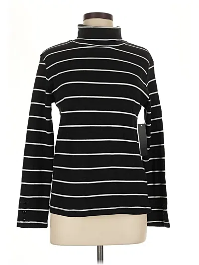 Assorted Brands Long Sleeve Top Black Turtleneck Tops