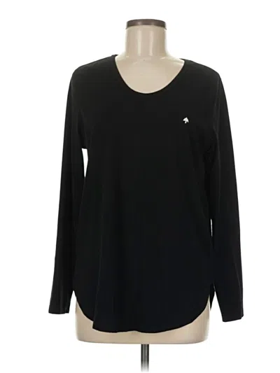 Pre-owned Assorted Brands Long Sleeve Top Black V Neck Tops