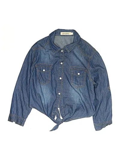 Pre-owned Assorted Brands Kids' Long Sleeve Top Blue Collared Neckline Tops