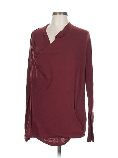Pre-owned Assorted Brands Long Sleeve Top Brown Cowl Neck Tops