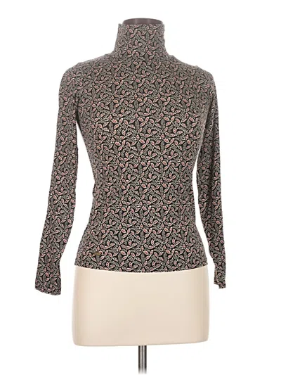 Pre-owned Assorted Brands Long Sleeve Top Brown Turtleneck Tops