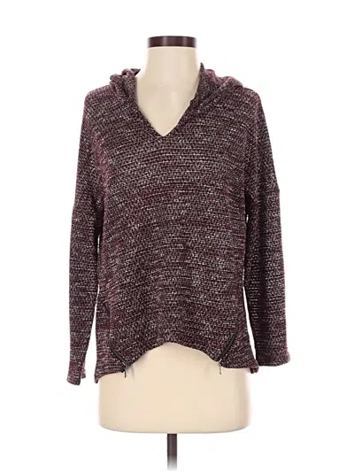 Pre-owned Assorted Brands Long Sleeve Top Burgundy Cowl Neck Tops