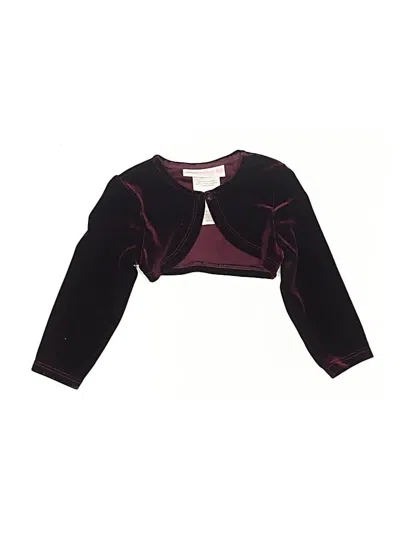 Pre-owned Assorted Brands Babies' Long Sleeve Top Burgundy Keyhole Neckline Tops