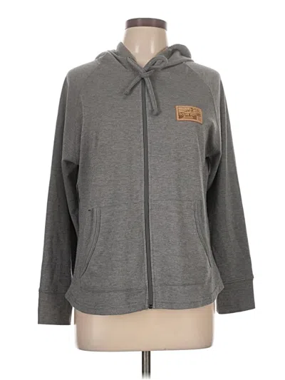 Pre-owned Assorted Brands Long Sleeve Top Gray Cowl Neck Tops