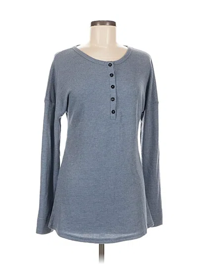 Assorted Brands Long Sleeve Top Gray Crew Neck Tops