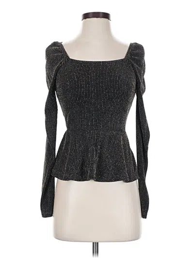 Assorted Brands Long Sleeve Top Gray Sweetheart Neckline Tops
