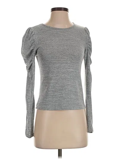 Pre-owned Assorted Brands Long Sleeve Top Gray Sweetheart Neckline Tops