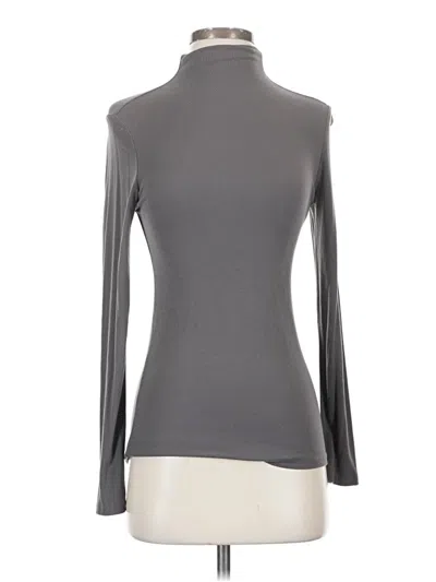 Pre-owned Assorted Brands Long Sleeve Top Gray Turtleneck Tops