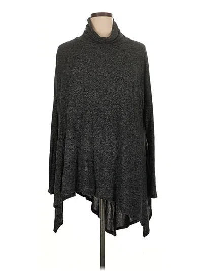 Pre-owned Assorted Brands Long Sleeve Top Gray Turtleneck Tops