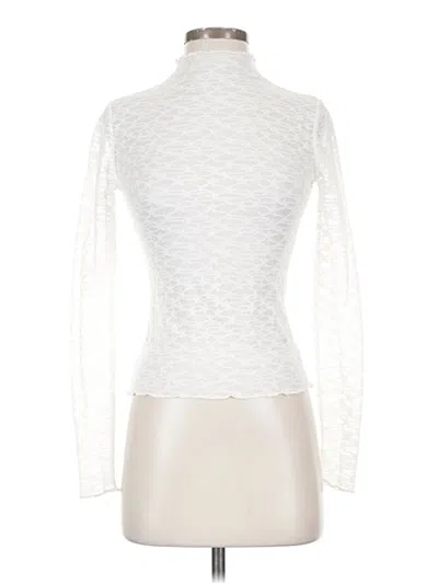 Pre-owned Assorted Brands Long Sleeve Top Ivory Turtleneck Tops