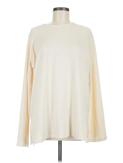 Pre-owned Assorted Brands Long Sleeve Top Ivory Turtleneck Tops