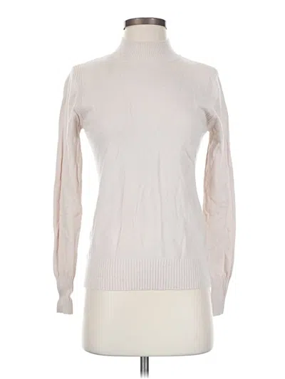 Pre-owned Assorted Brands Long Sleeve Top Ivory Turtleneck Tops