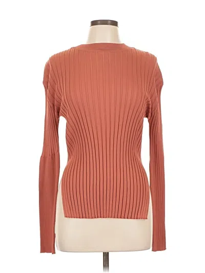 Assorted Brands Long Sleeve Top Orange Boatneck Tops