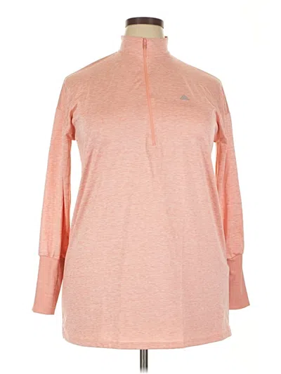 Pre-owned Assorted Brands Long Sleeve Top Orange High Neck Tops