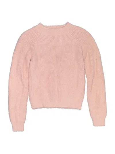 Pre-owned Assorted Brands Kids' Long Sleeve Top Pink Crew Neck Tops