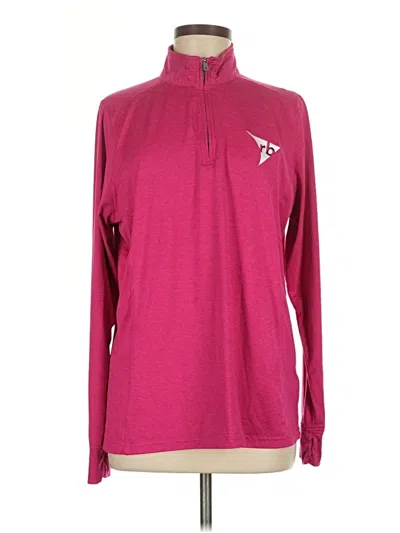Pre-owned Assorted Brands Long Sleeve Top Pink High Neck Tops