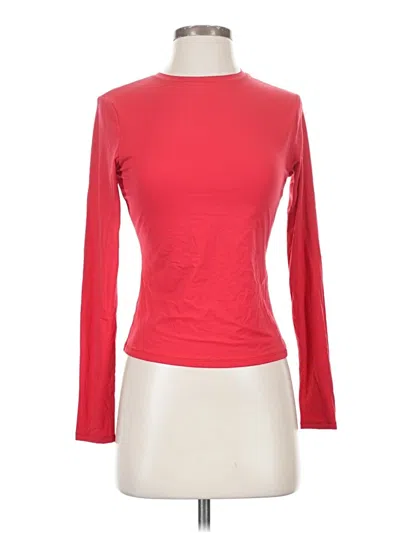 Pre-owned Assorted Brands Long Sleeve Top Red Turtleneck Tops