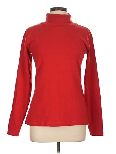 Pre-owned Assorted Brands Long Sleeve Top Red Turtleneck Tops