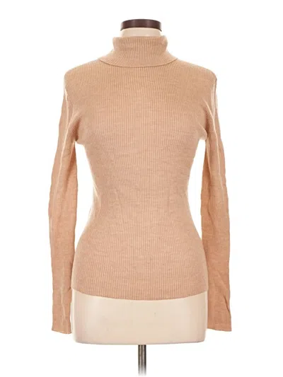 Assorted Brands Long Sleeve Top Tan Turtleneck Tops
