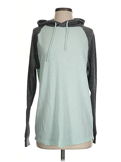Pre-owned Assorted Brands Long Sleeve Top Teal Cowl Neck Tops