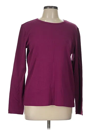 Assorted Brands Long Sleeve Top Teal Crew Neck Tops