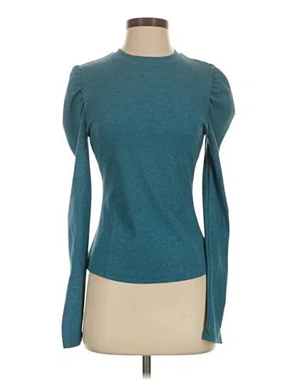 Assorted Brands Long Sleeve Top Teal Turtleneck Tops