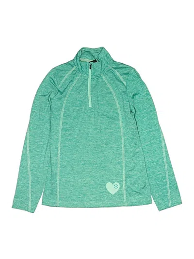 Pre-owned Assorted Brands Kids' Long Sleeve Top Teal Turtleneck Tops