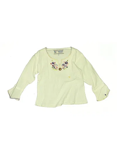 Pre-owned Assorted Brands Kids' Long Sleeve Top White Sweetheart Neckline Tops
