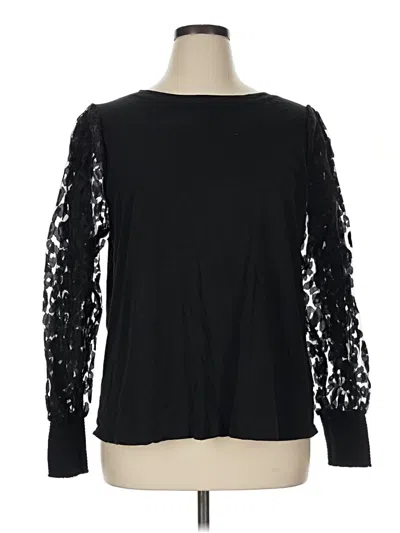 Pre-owned Assorted Brands Long Sleeve T-shirt In Black