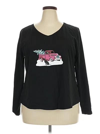 Pre-owned Assorted Brands Long Sleeve T-shirt In Black