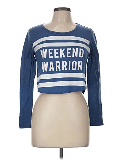 Pre-owned Assorted Brands Long Sleeve T-shirt In Blue
