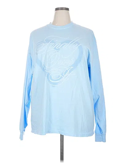 Pre-owned Assorted Brands Long Sleeve T-shirt In Blue