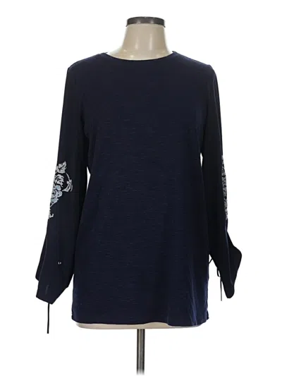 Pre-owned Assorted Brands Long Sleeve T-shirt In Blue