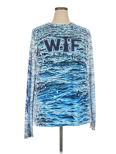 Pre-owned Assorted Brands Long Sleeve T-shirt In Blue