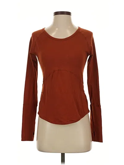 Pre-owned Assorted Brands Long Sleeve T-shirt In Brown