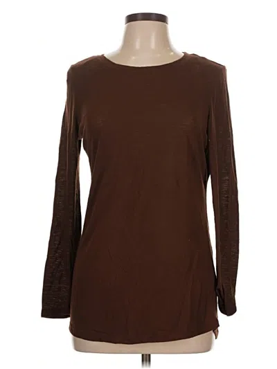 Pre-owned Assorted Brands Long Sleeve T-shirt In Brown