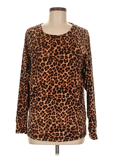 Pre-owned Assorted Brands Long Sleeve T-shirt In Brown