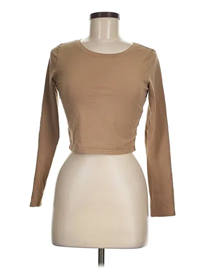Pre-owned Assorted Brands Long Sleeve T-shirt In Brown