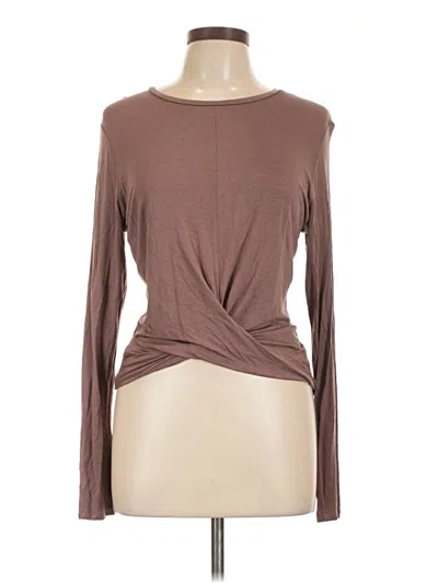 Pre-owned Assorted Brands Long Sleeve T-shirt In Brown