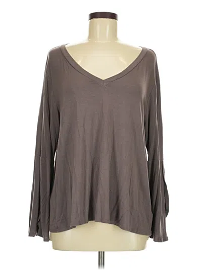 Pre-owned Assorted Brands Long Sleeve T-shirt In Brown