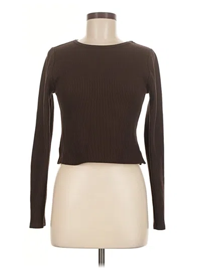 Pre-owned Assorted Brands Long Sleeve T-shirt In Brown