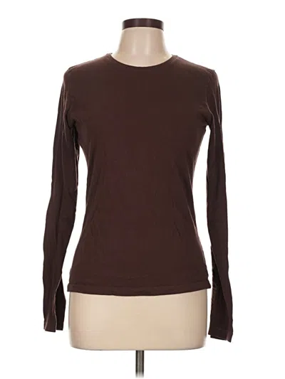 Pre-owned Assorted Brands Long Sleeve T-shirt In Brown