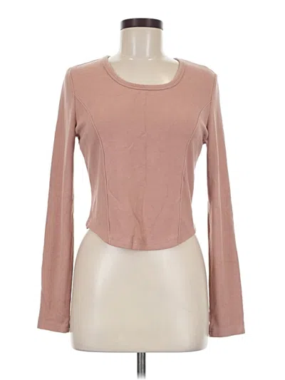 Pre-owned Assorted Brands Long Sleeve T-shirt In Brown