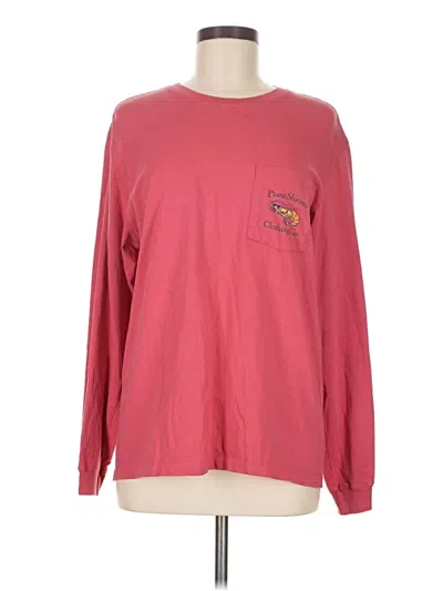 Pre-owned Assorted Brands Long Sleeve T-shirt In Burgundy
