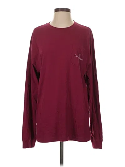Pre-owned Assorted Brands Long Sleeve T-shirt In Burgundy