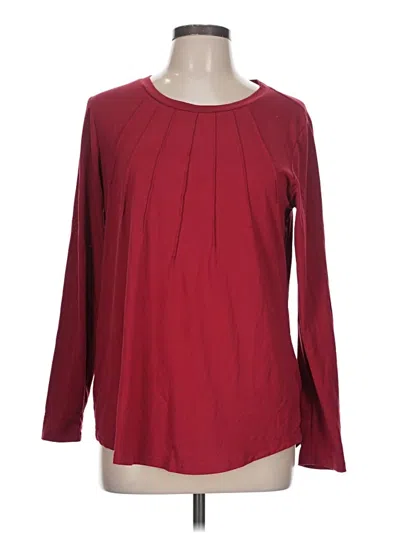 Pre-owned Assorted Brands Long Sleeve T-shirt In Burgundy