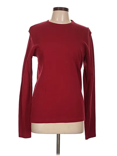 Pre-owned Assorted Brands Long Sleeve T-shirt In Burgundy