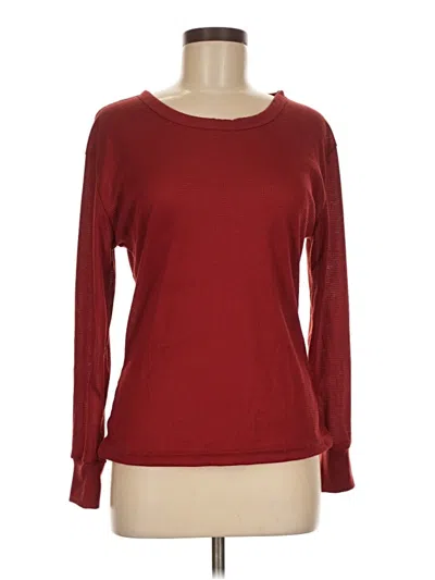 Pre-owned Assorted Brands Long Sleeve T-shirt In Burgundy