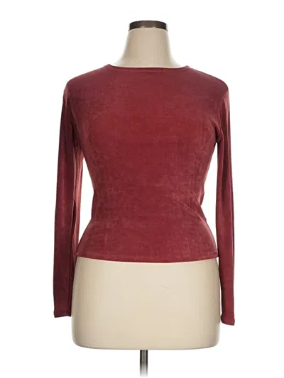 Pre-owned Assorted Brands Long Sleeve T-shirt In Burgundy